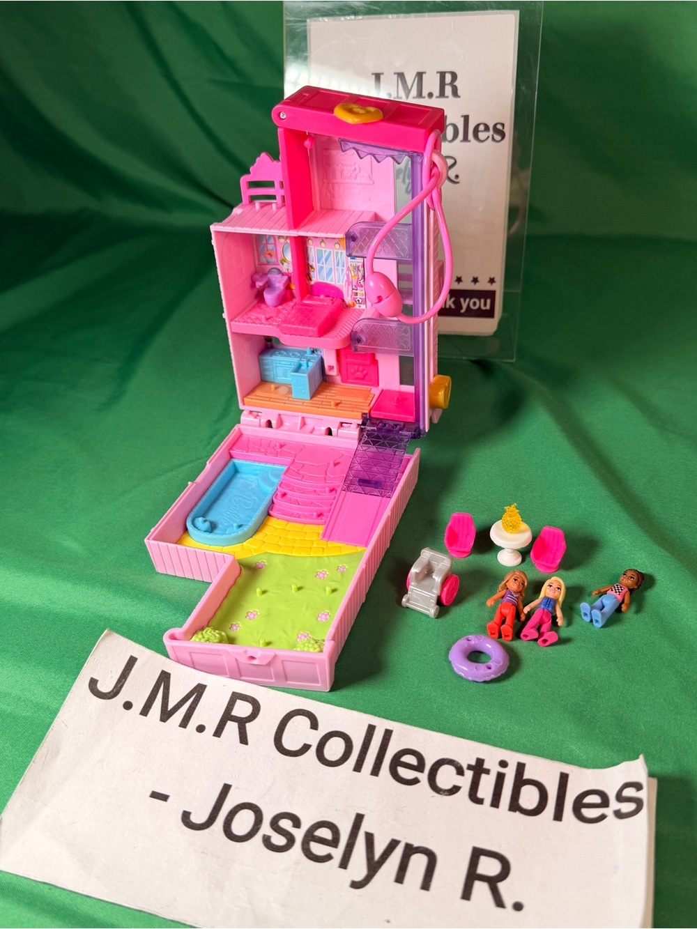 Mattel Polly Pocket x Barbie Dreamhouse Compact Playset - Incomplete - Used